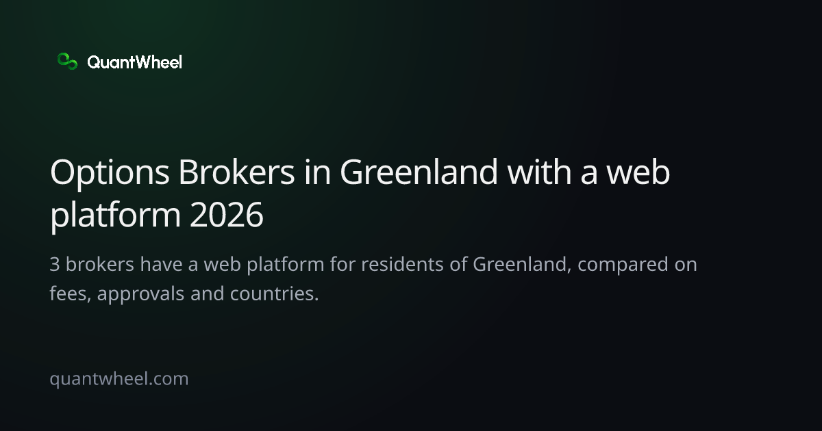 The share card of Options brokers in Greenland with a web platform
