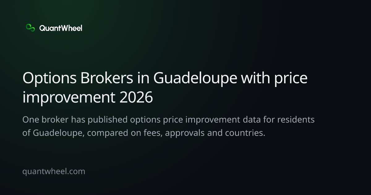 The share card of Options brokers in Guadeloupe with price improvement