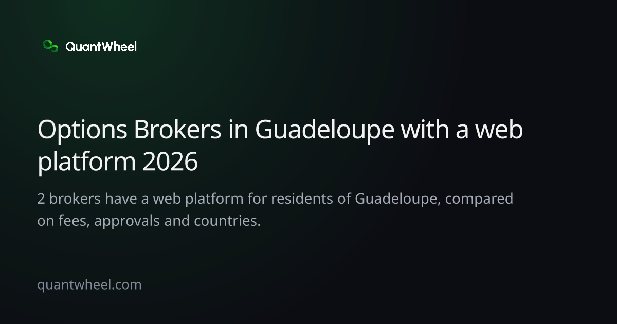 The share card of Options brokers in Guadeloupe with a web platform