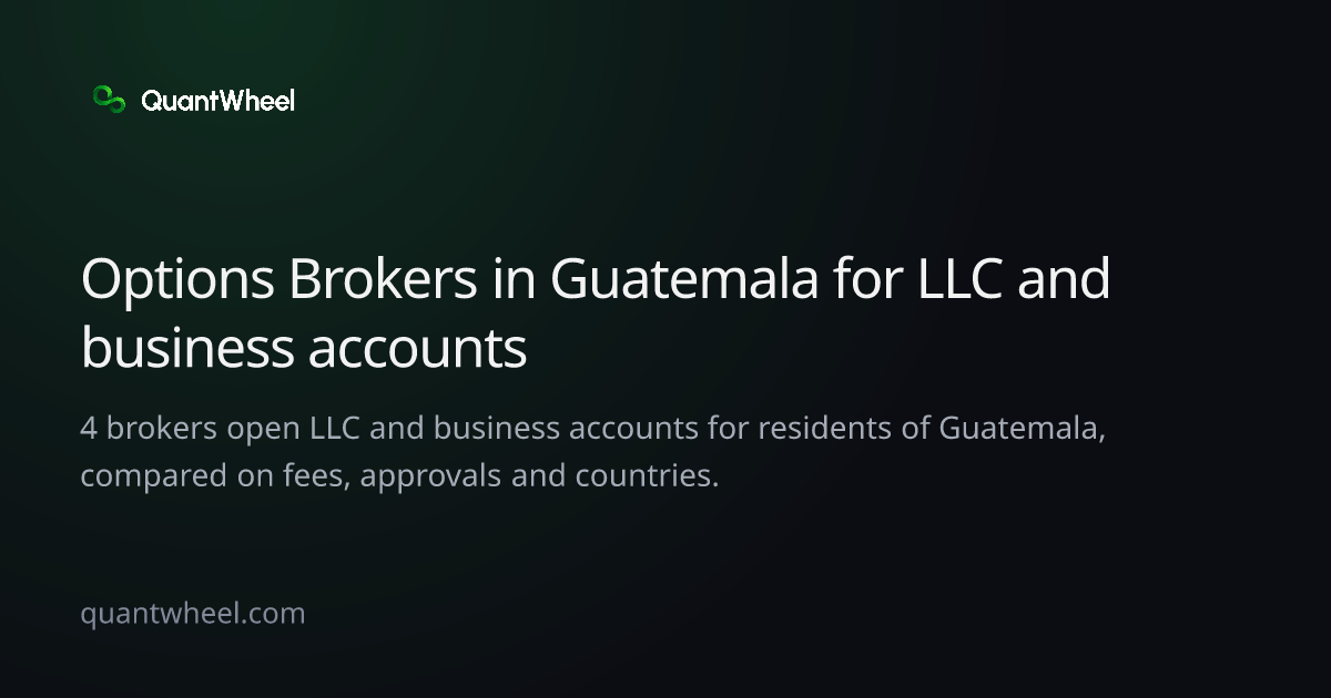 The share card of Options brokers in Guatemala for LLC and business accounts