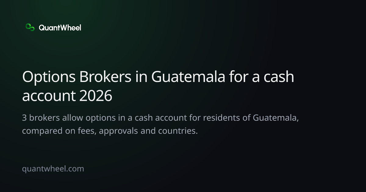 The share card of Options brokers in Guatemala for a cash account