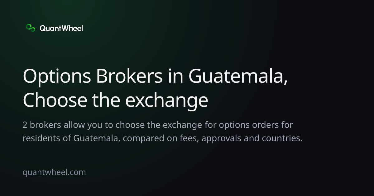 The share card of Options brokers in Guatemala that let you choose the exchange