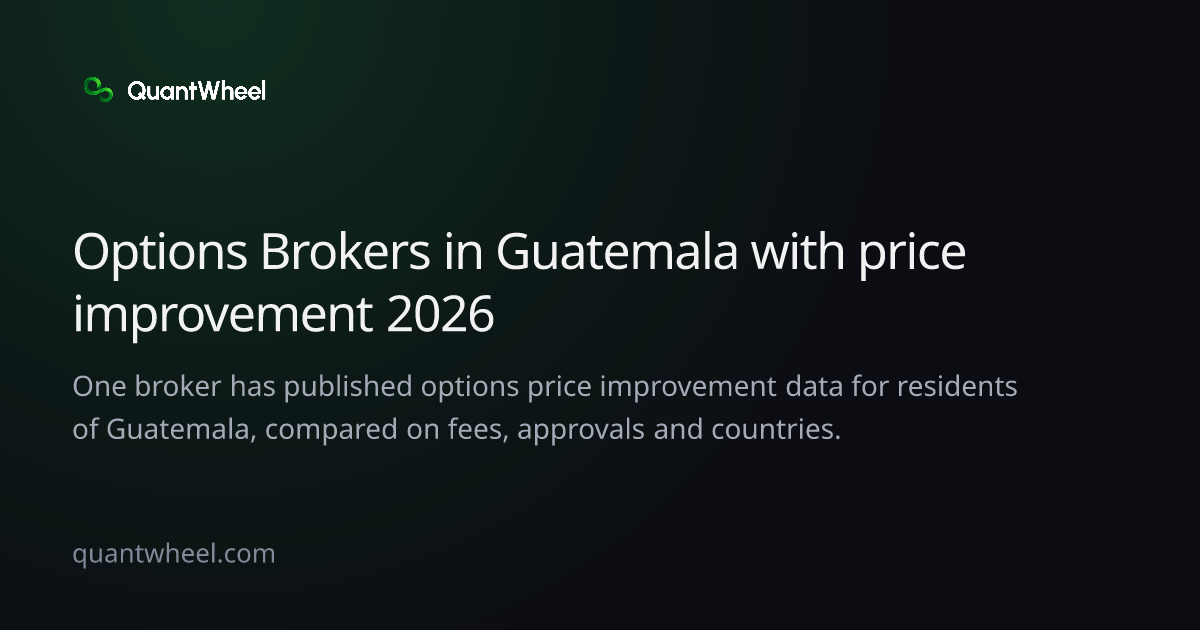 The share card of Options brokers in Guatemala with price improvement