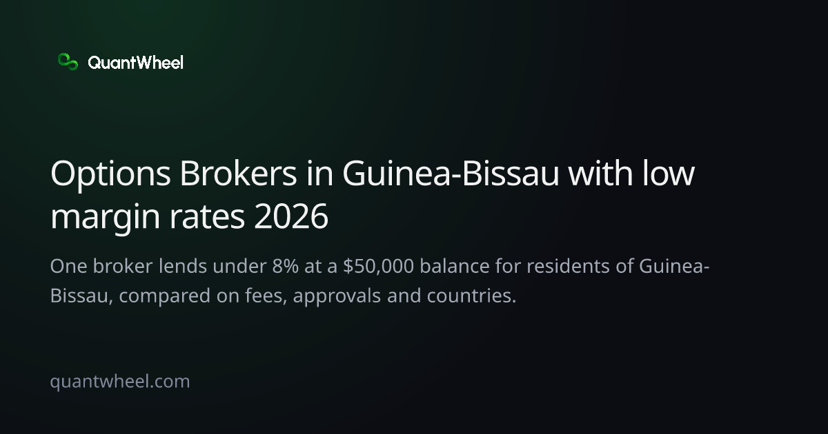 The share card of Options brokers in Guinea-Bissau with low margin rates