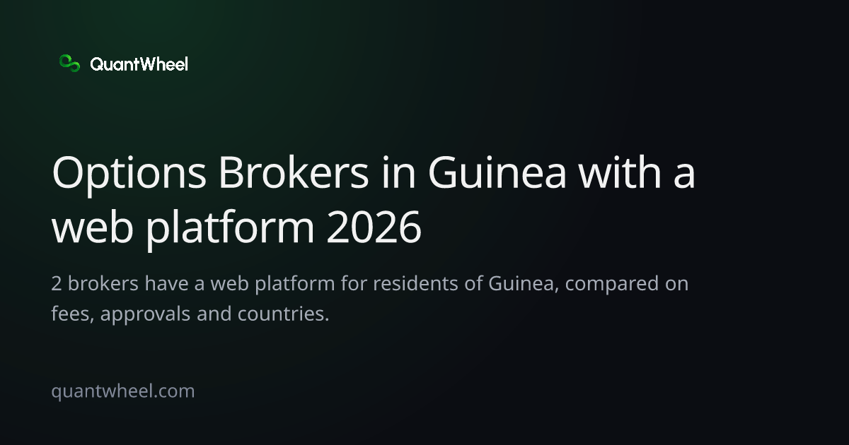The share card of Options brokers in Guinea with a web platform