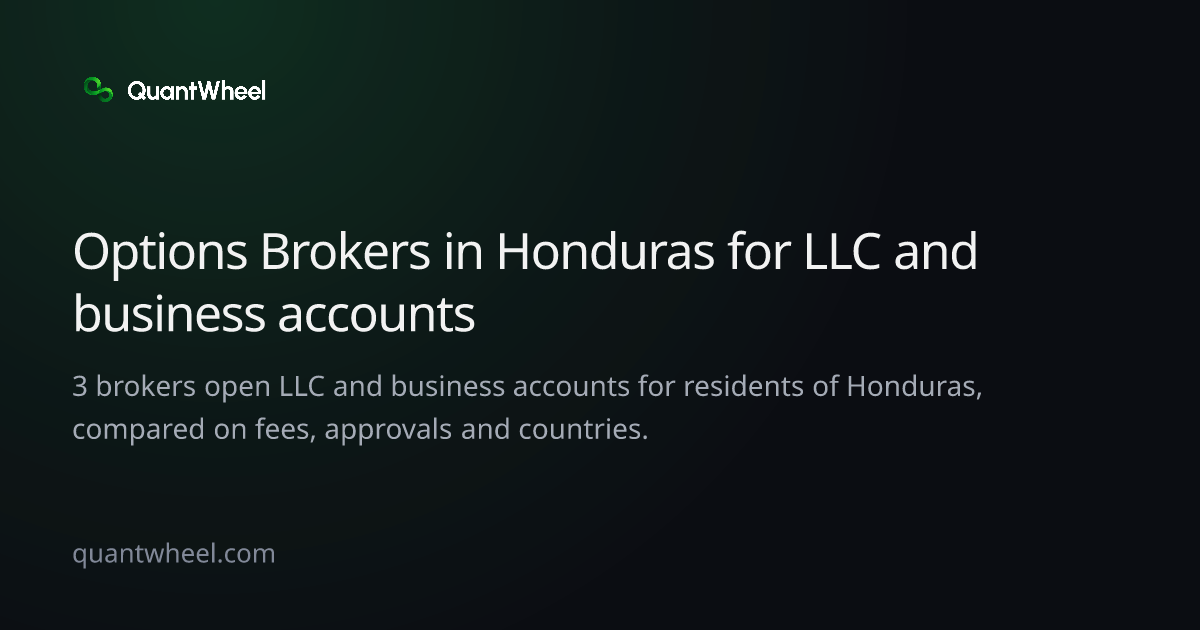The share card of Options brokers in Honduras for LLC and business accounts