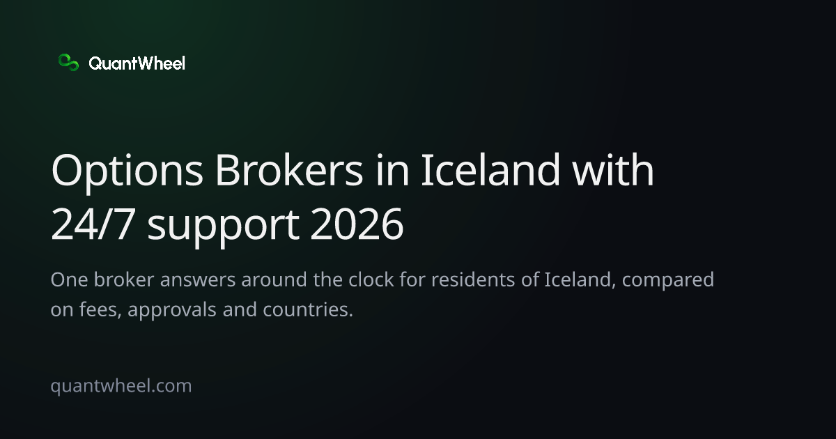 The share card of Options brokers in Iceland with 24/7 support