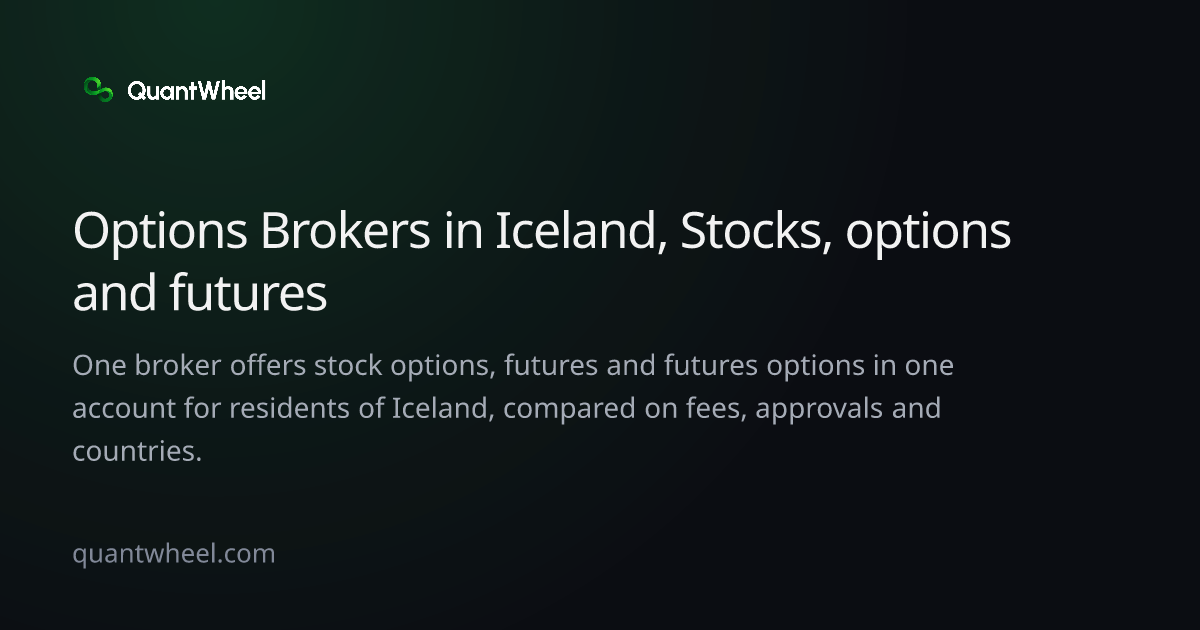 The share card of Options brokers in Iceland with options and futures in one account