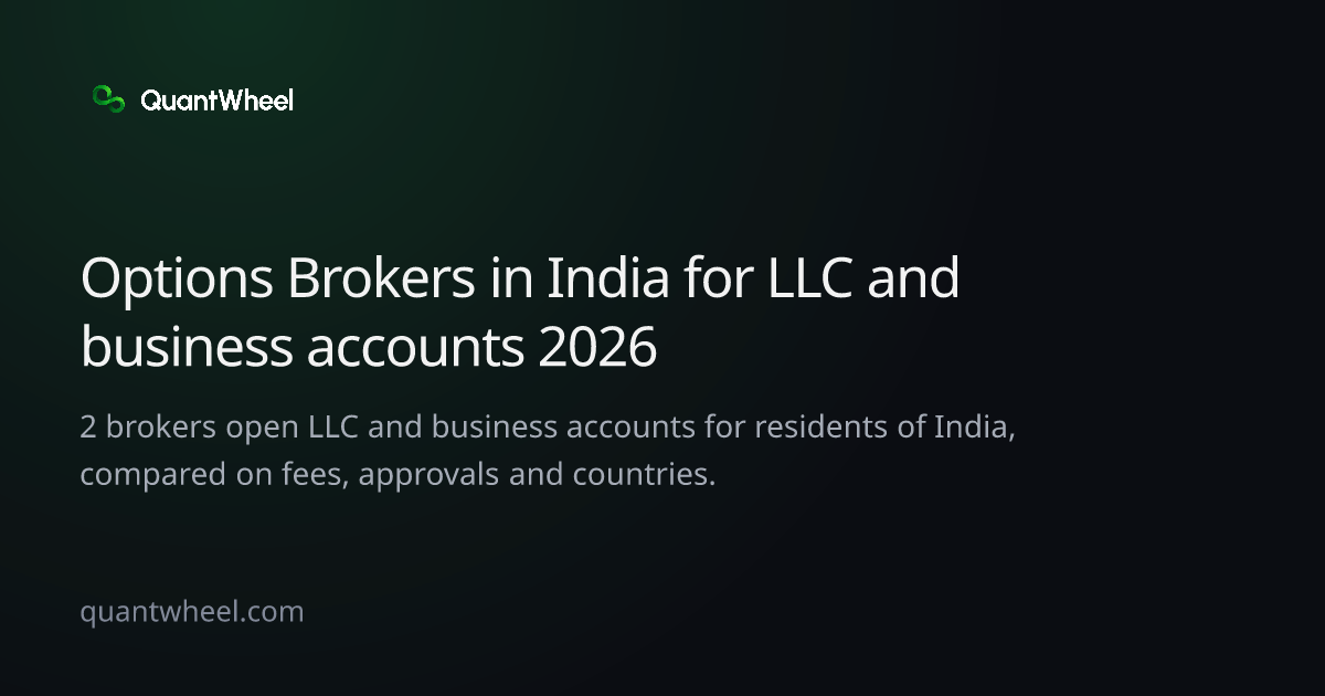 The share card of Options brokers in India for LLC and business accounts