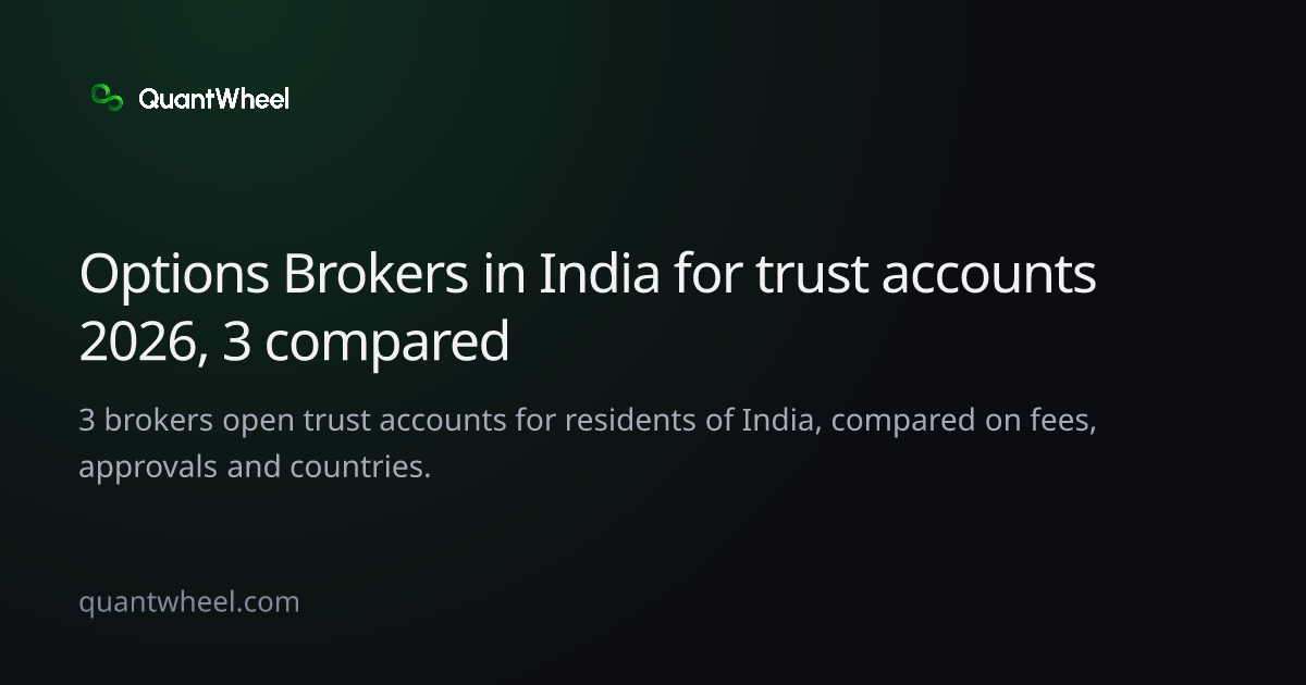 The share card of Options brokers in India for trust accounts