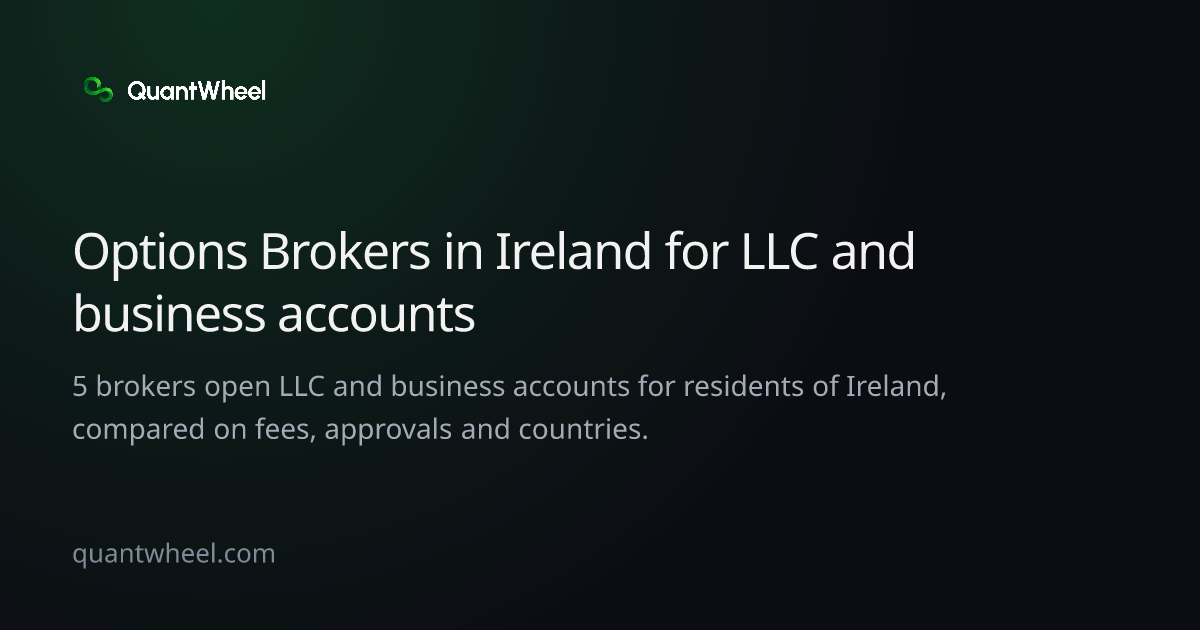 The share card of Options brokers in Ireland for LLC and business accounts
