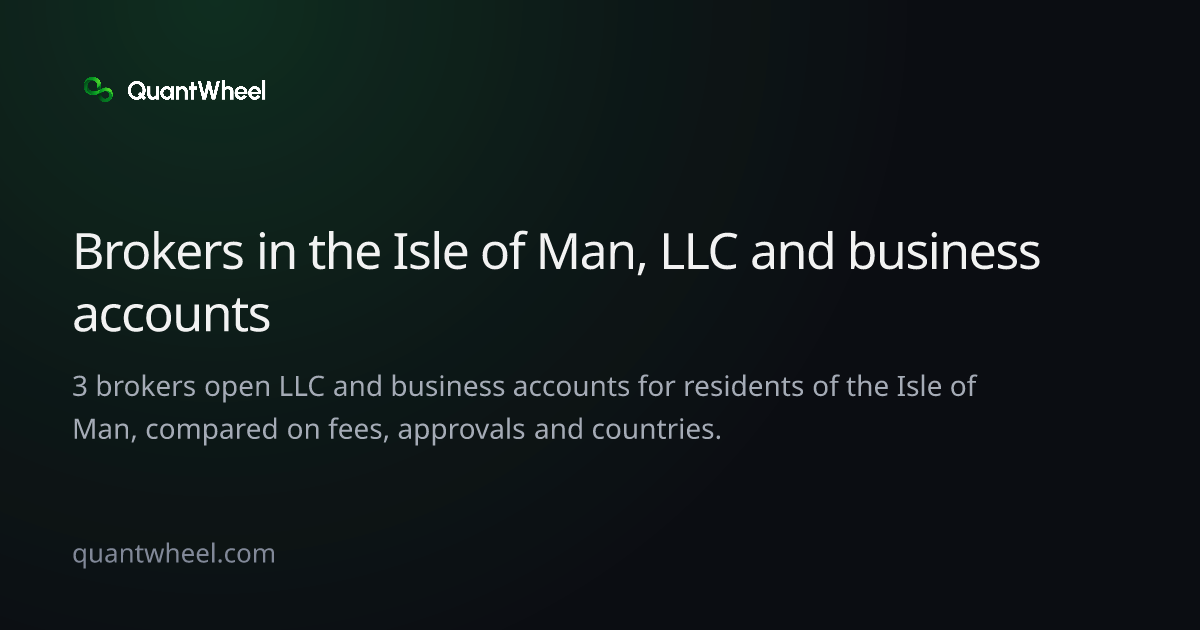 The share card of Options brokers in the Isle of Man for LLC and business accounts