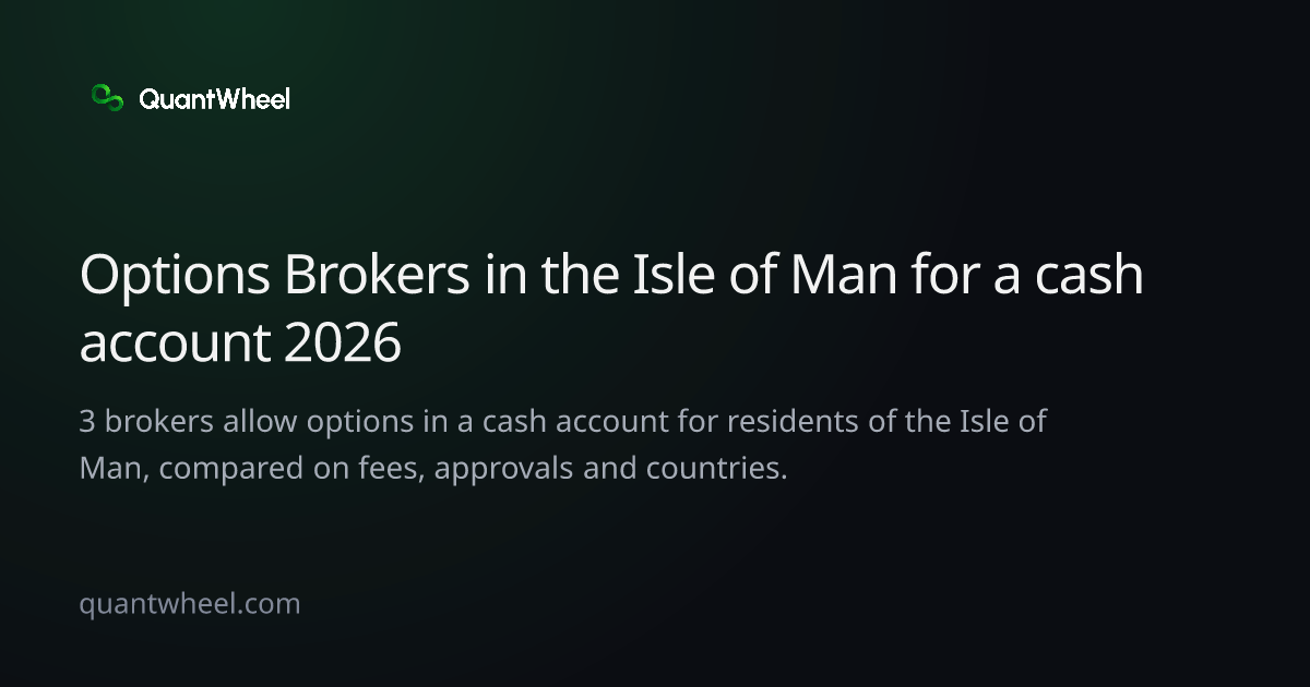 The share card of Options brokers in the Isle of Man for a cash account