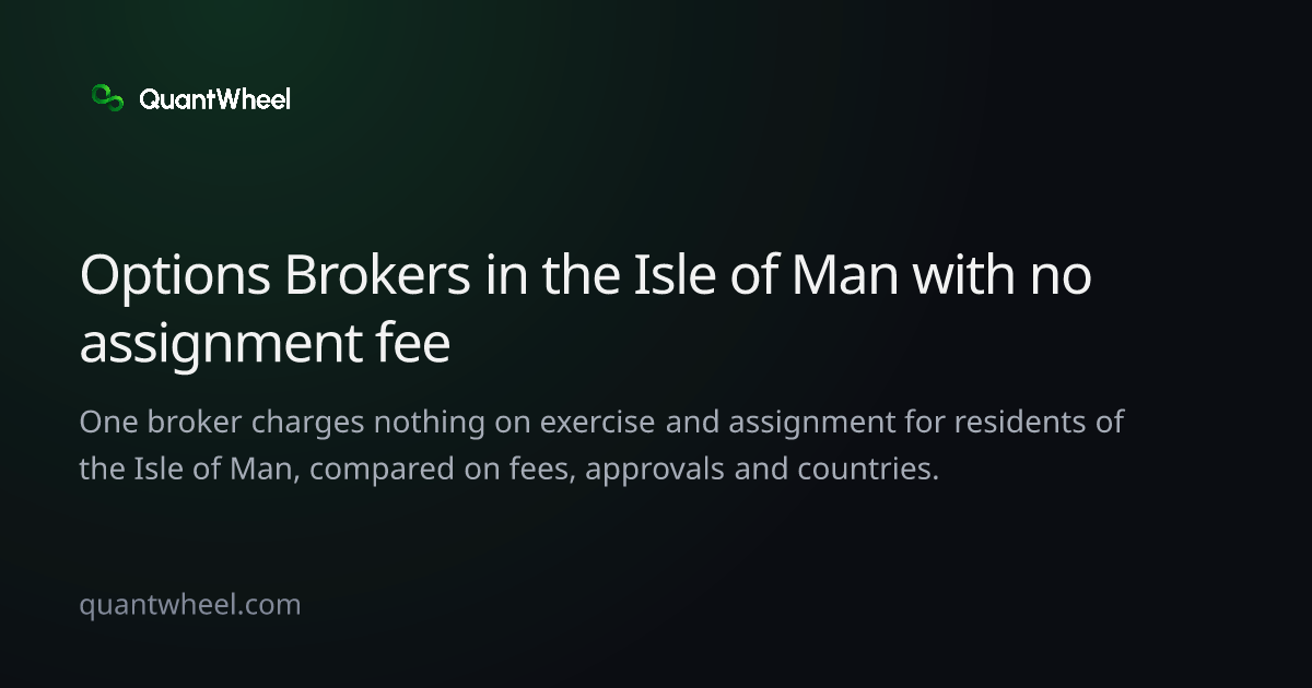The share card of Options brokers in the Isle of Man with no assignment fee