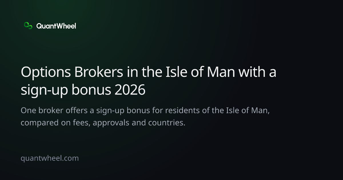 The share card of Options brokers in the Isle of Man with a sign-up bonus
