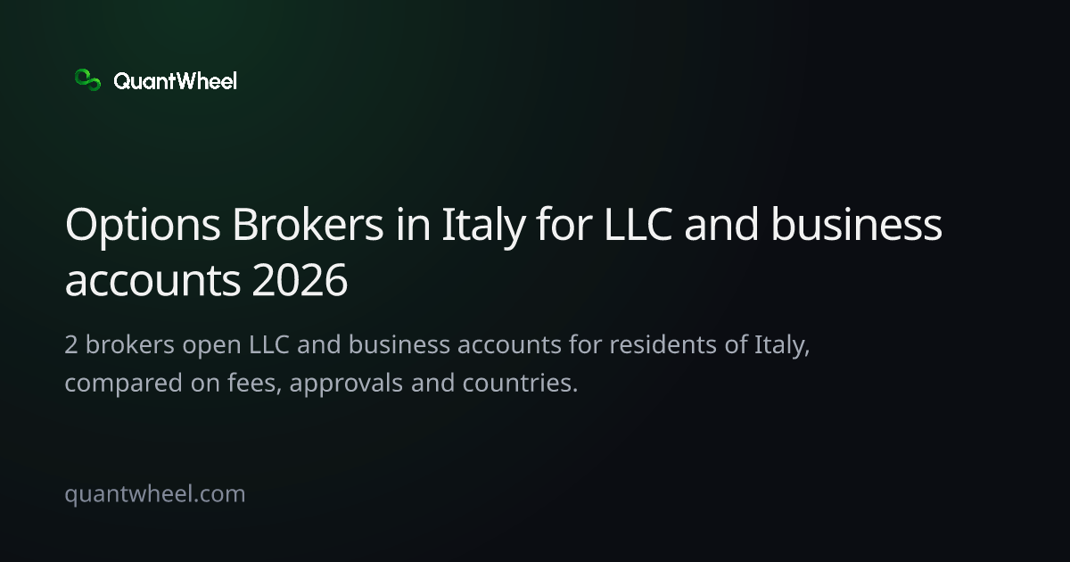 The share card of Options brokers in Italy for LLC and business accounts