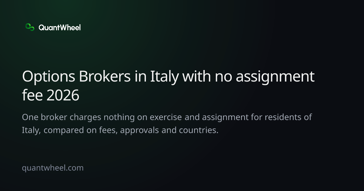 The share card of Options brokers in Italy with no assignment fee