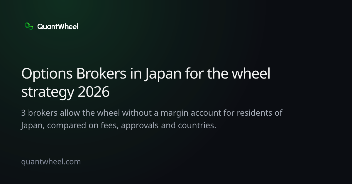 The share card of Options brokers in Japan for the wheel strategy