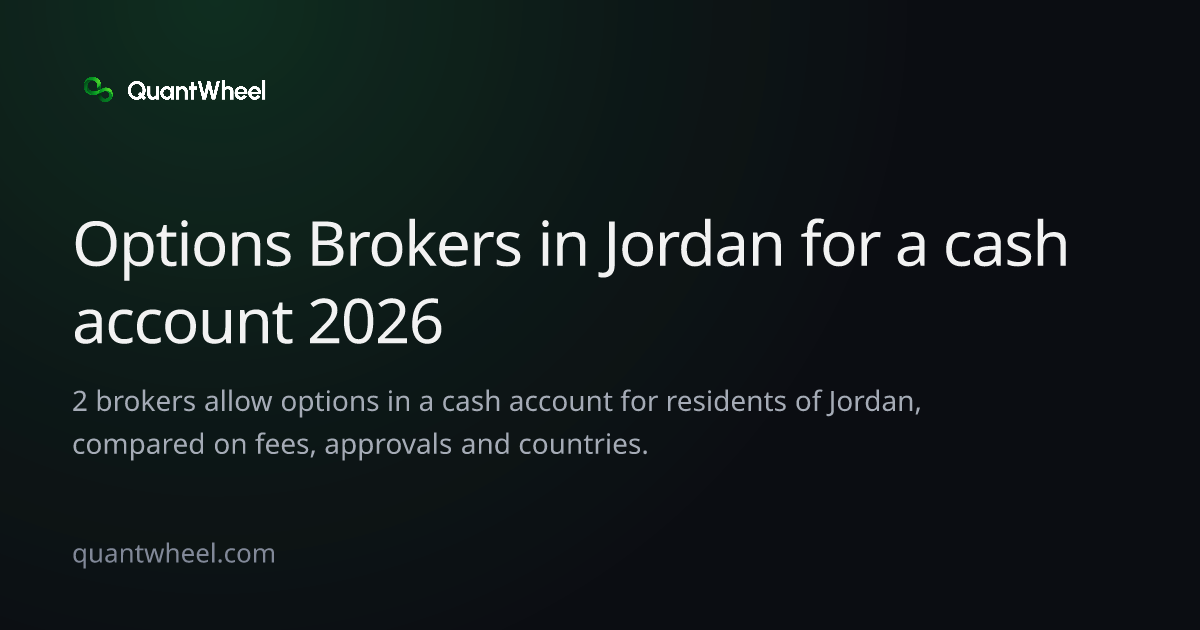 The share card of Options brokers in Jordan for a cash account