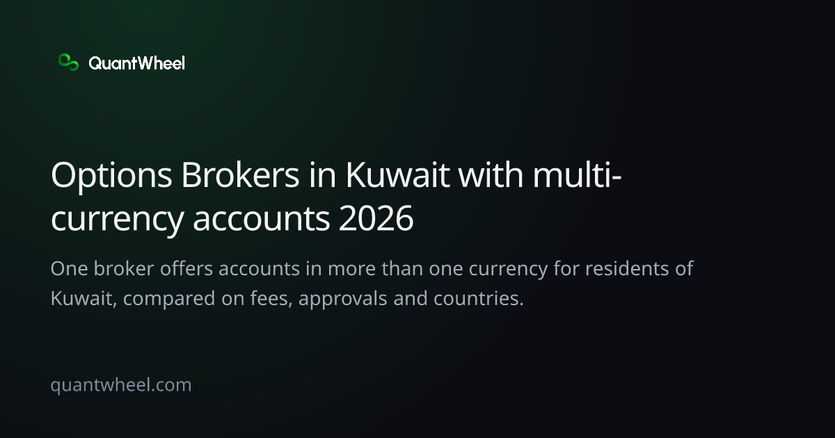 The share card of Options brokers in Kuwait with multi-currency accounts