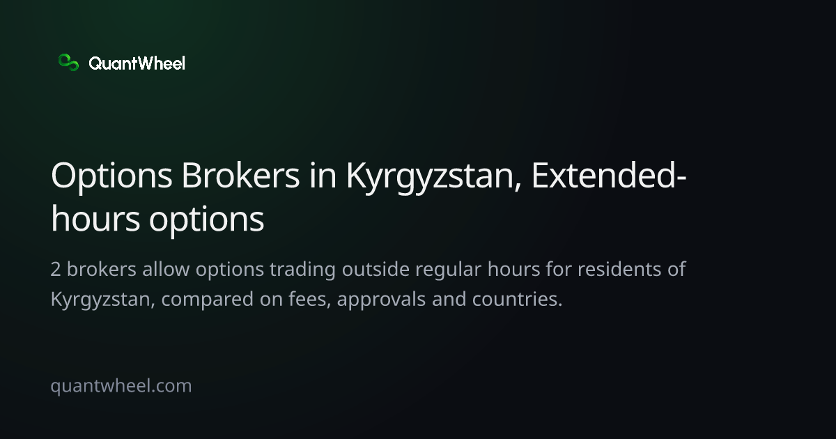 The share card of Options brokers in Kyrgyzstan with extended-hours options trading