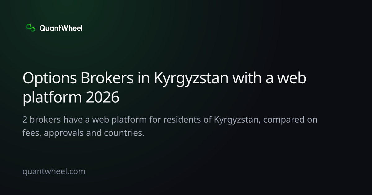 The share card of Options brokers in Kyrgyzstan with a web platform