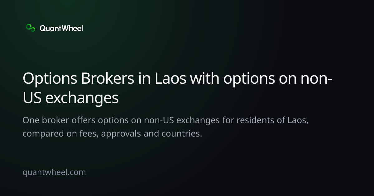 The share card of Options brokers in Laos with options on non-US exchanges