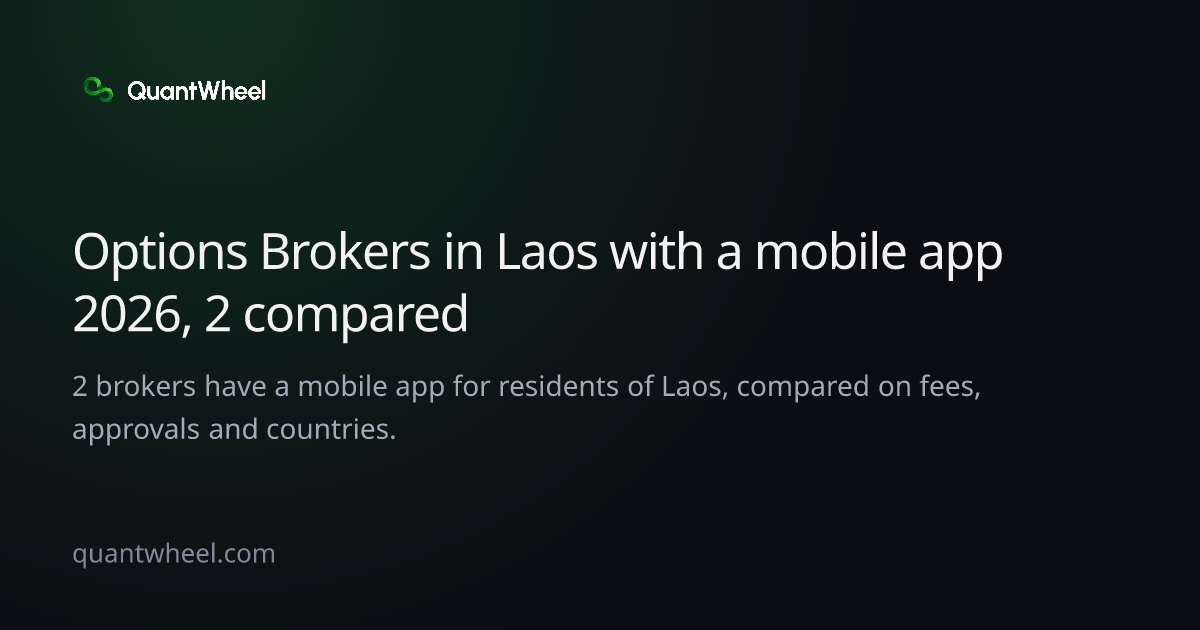 The share card of Options brokers in Laos with a mobile app