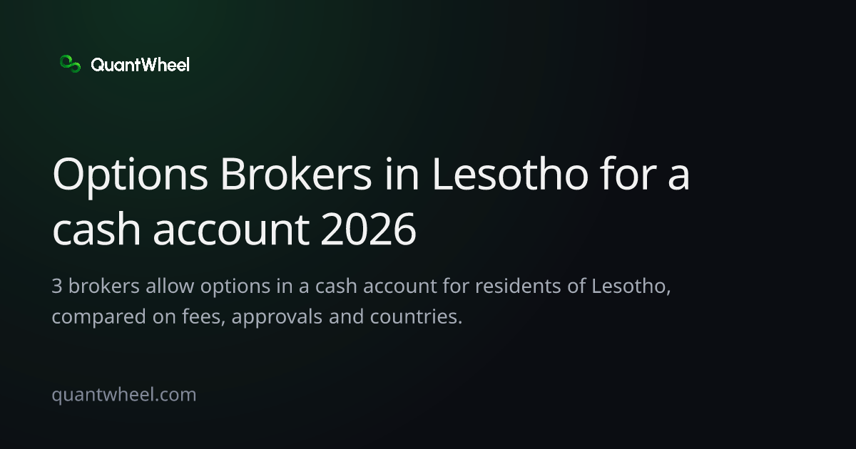 The share card of Options brokers in Lesotho for a cash account