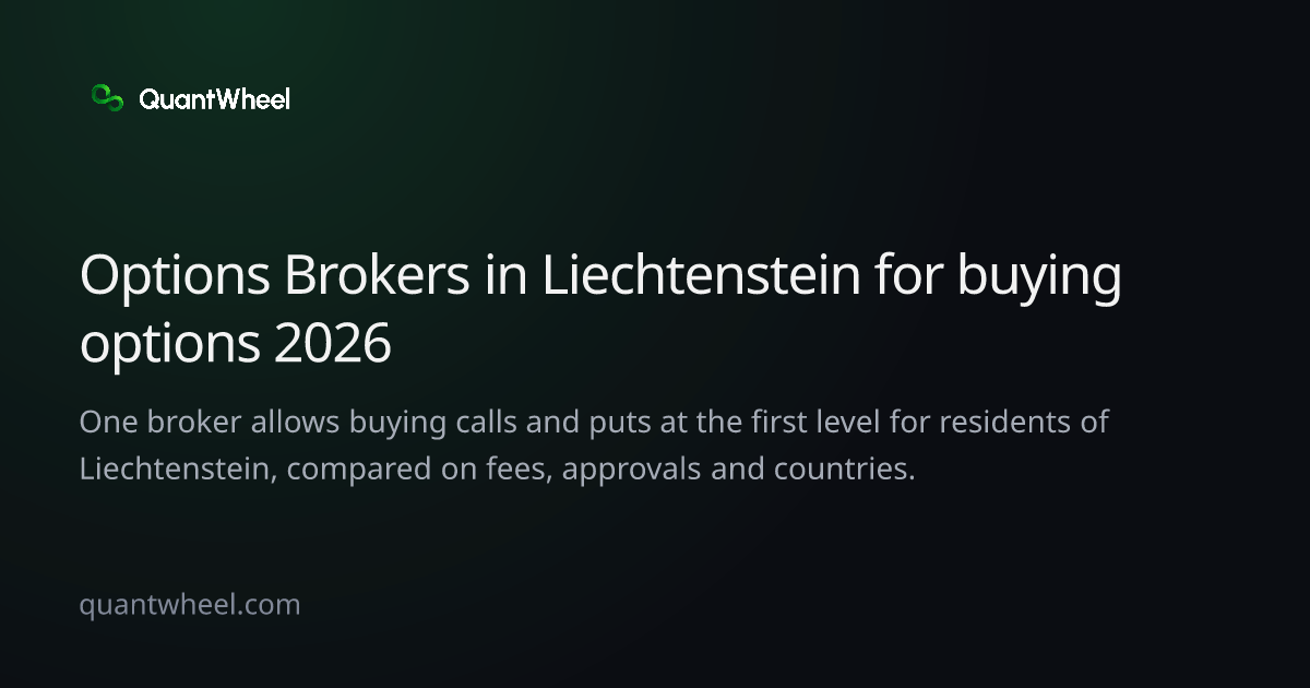 The share card of Options brokers in Liechtenstein for buying options