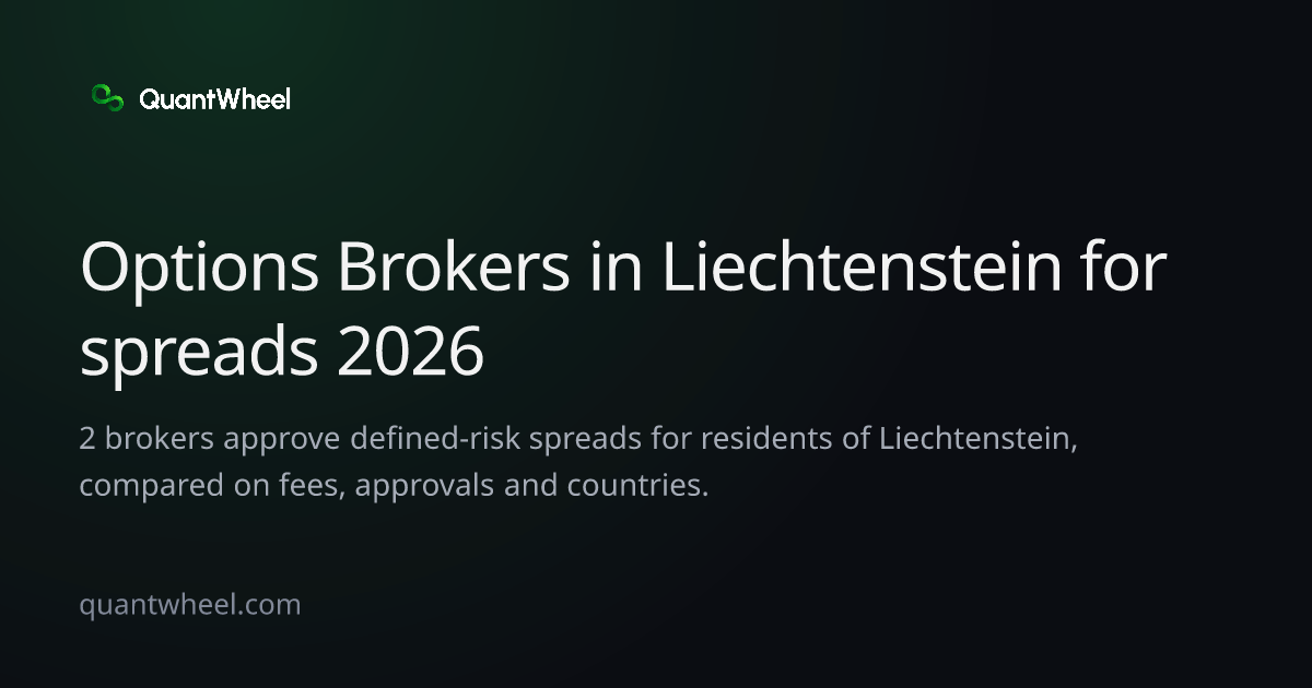 The share card of Options brokers in Liechtenstein for spreads