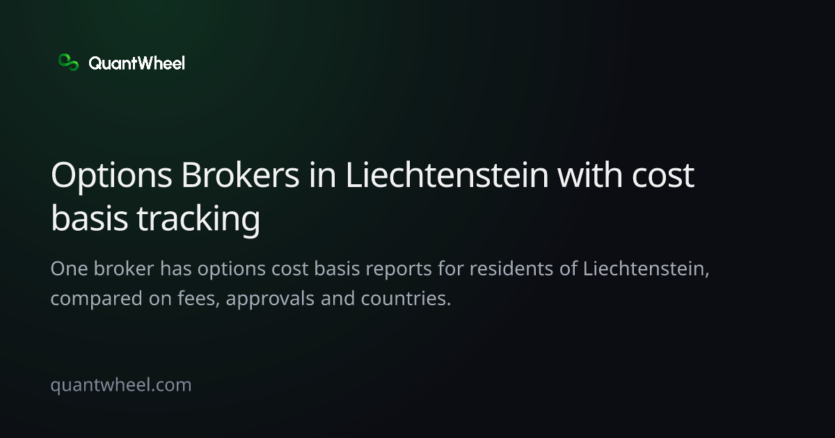 The share card of Options brokers in Liechtenstein with cost basis tracking