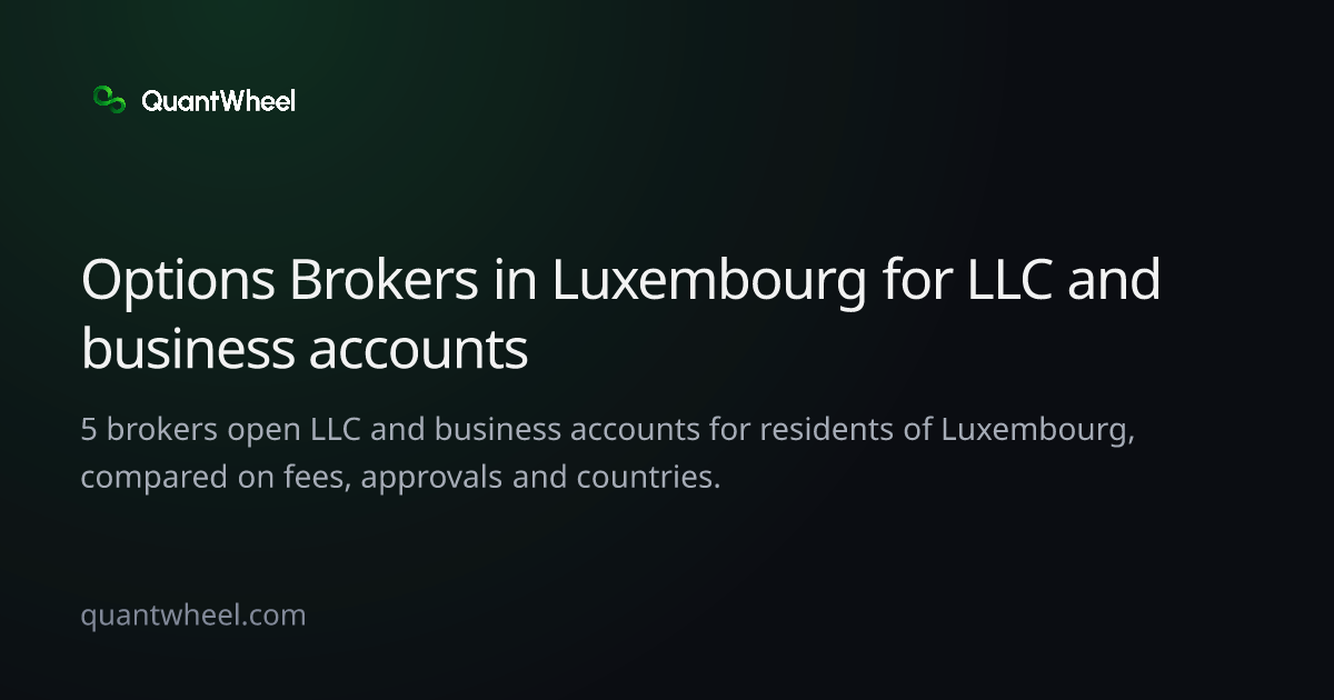 The share card of Options brokers in Luxembourg for LLC and business accounts