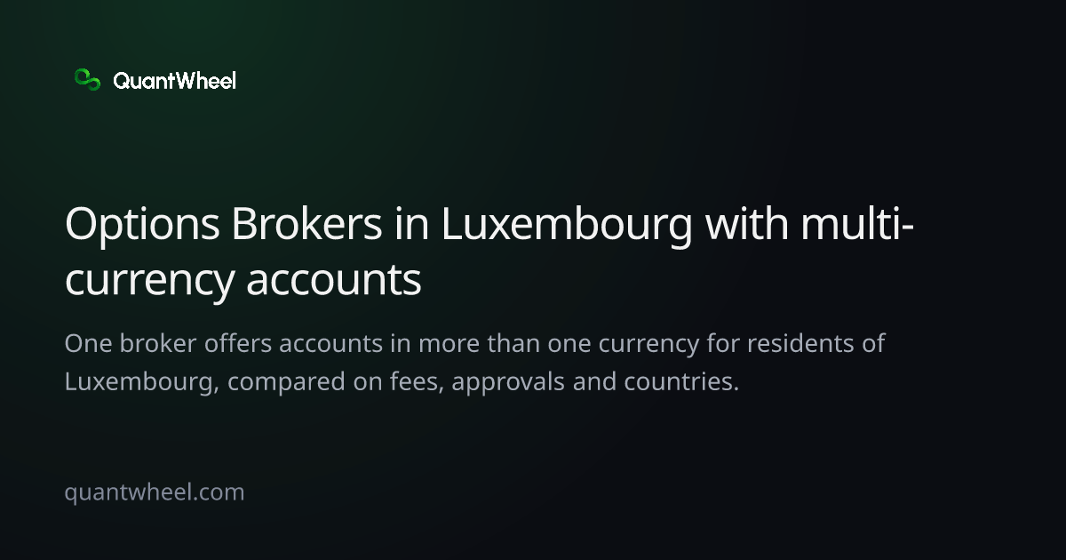 The share card of Options brokers in Luxembourg with multi-currency accounts
