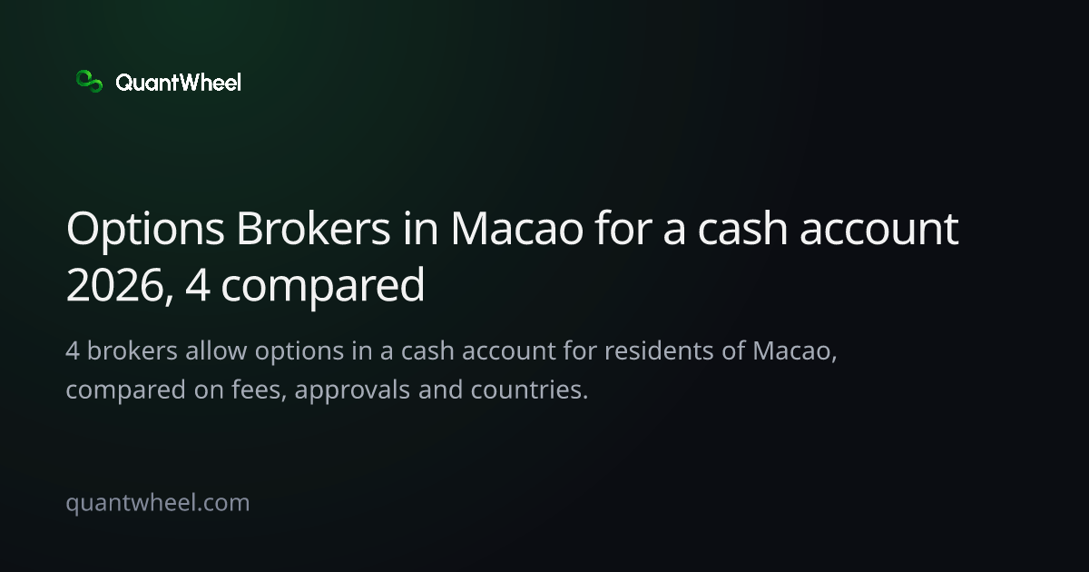The share card of Options brokers in Macao for a cash account