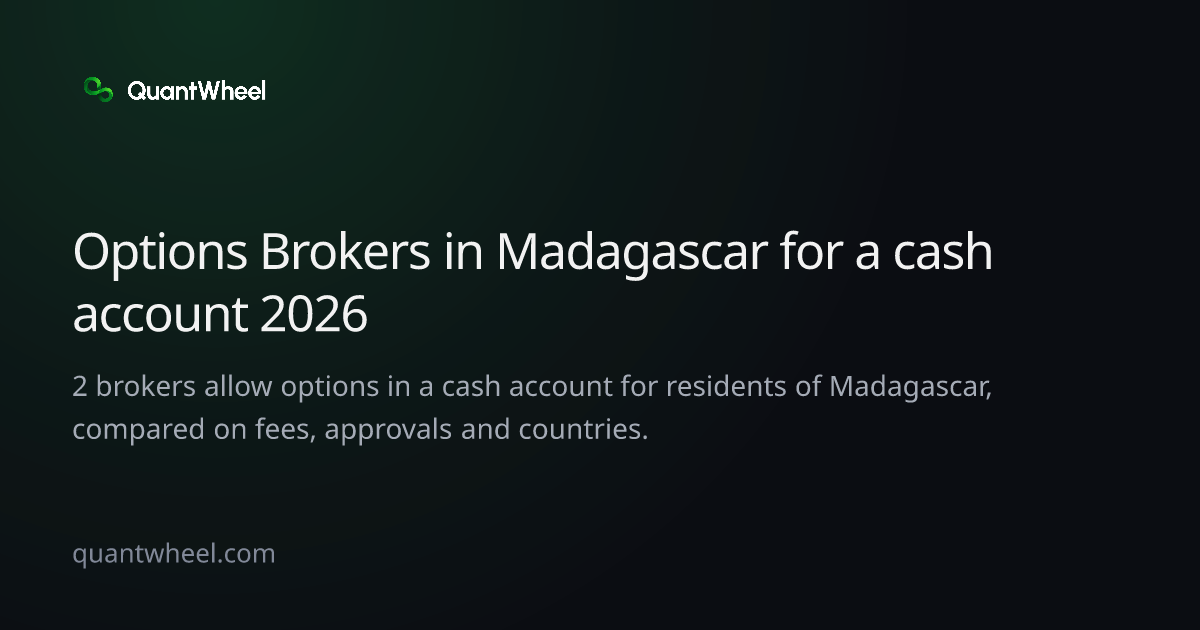 The share card of Options brokers in Madagascar for a cash account