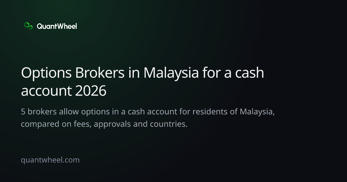 The share card of Options brokers in Malaysia for a cash account