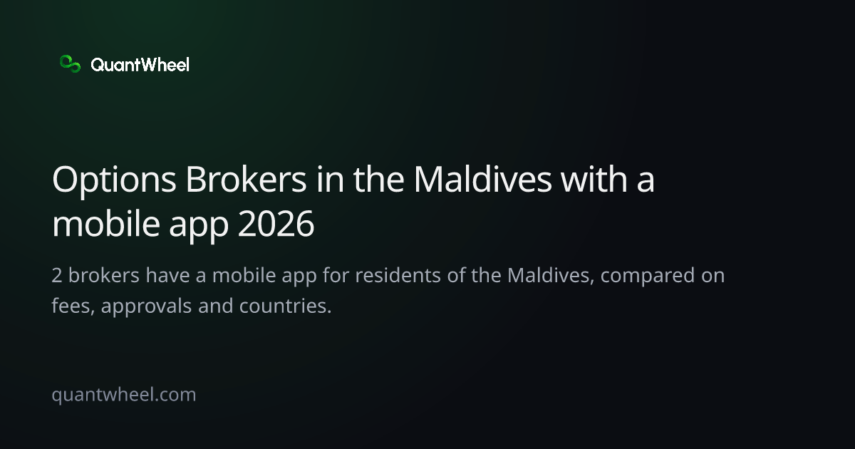 The share card of Options brokers in the Maldives with a mobile app