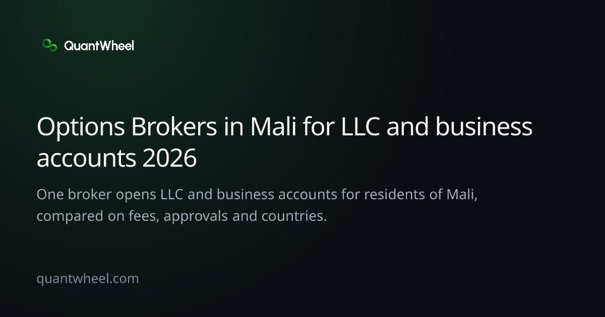 The share card of Options brokers in Mali for LLC and business accounts