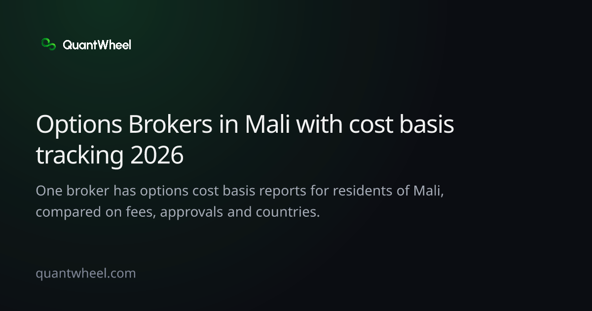 The share card of Options brokers in Mali with cost basis tracking