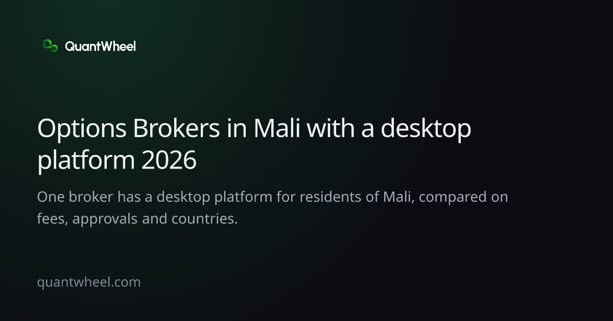 The share card of Options brokers in Mali with a desktop platform