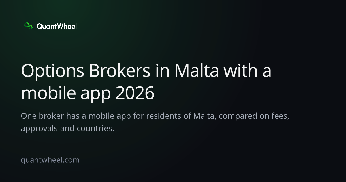 The share card of Options brokers in Malta with a mobile app