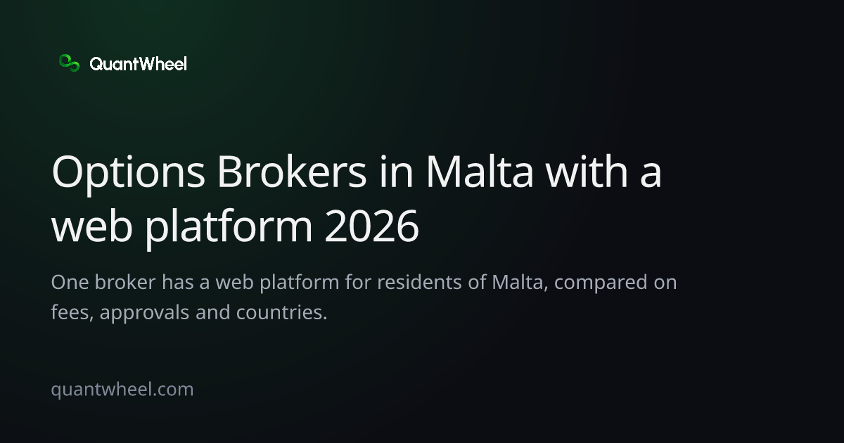 The share card of Options brokers in Malta with a web platform
