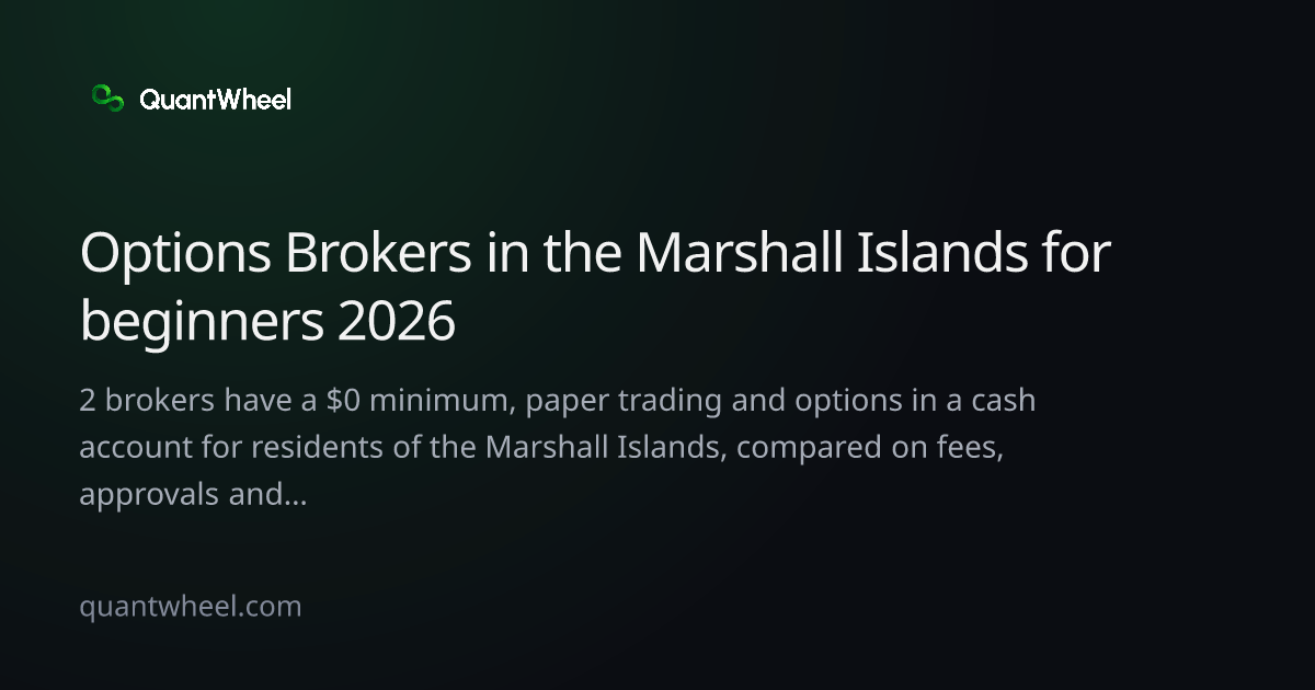 The share card of Options brokers in the Marshall Islands for beginners