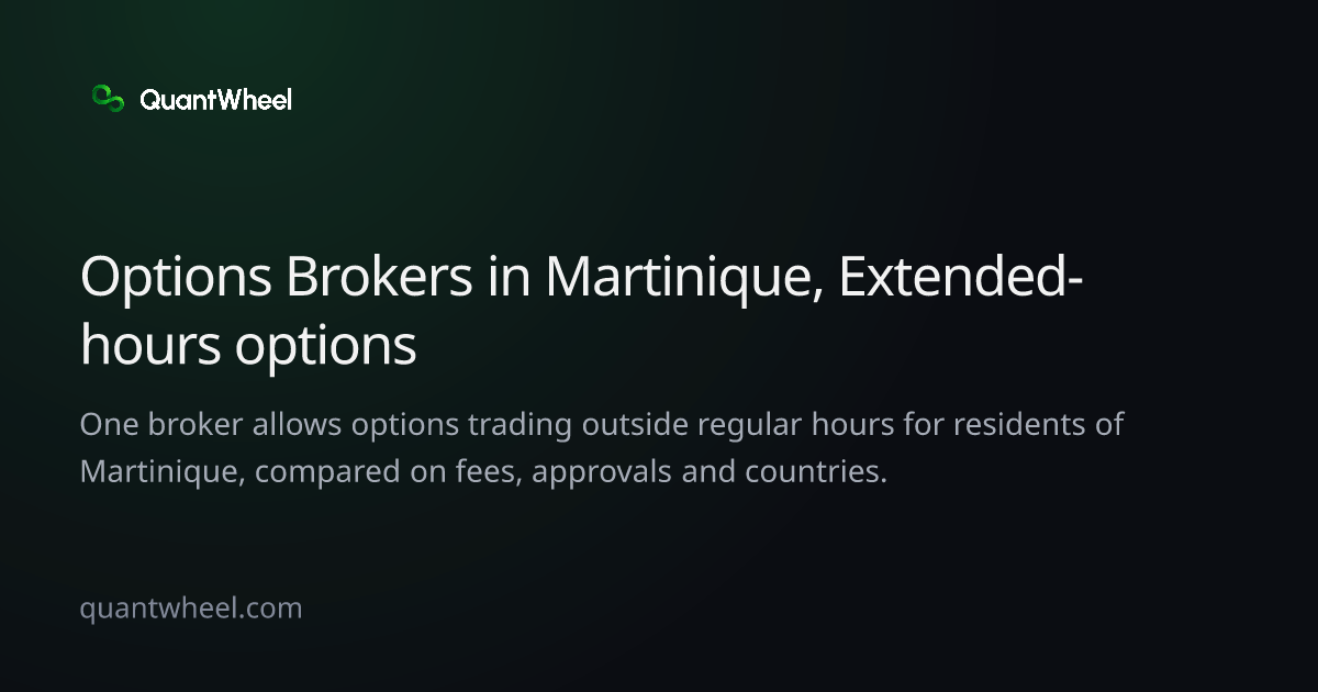 The share card of Options brokers in Martinique with extended-hours options trading