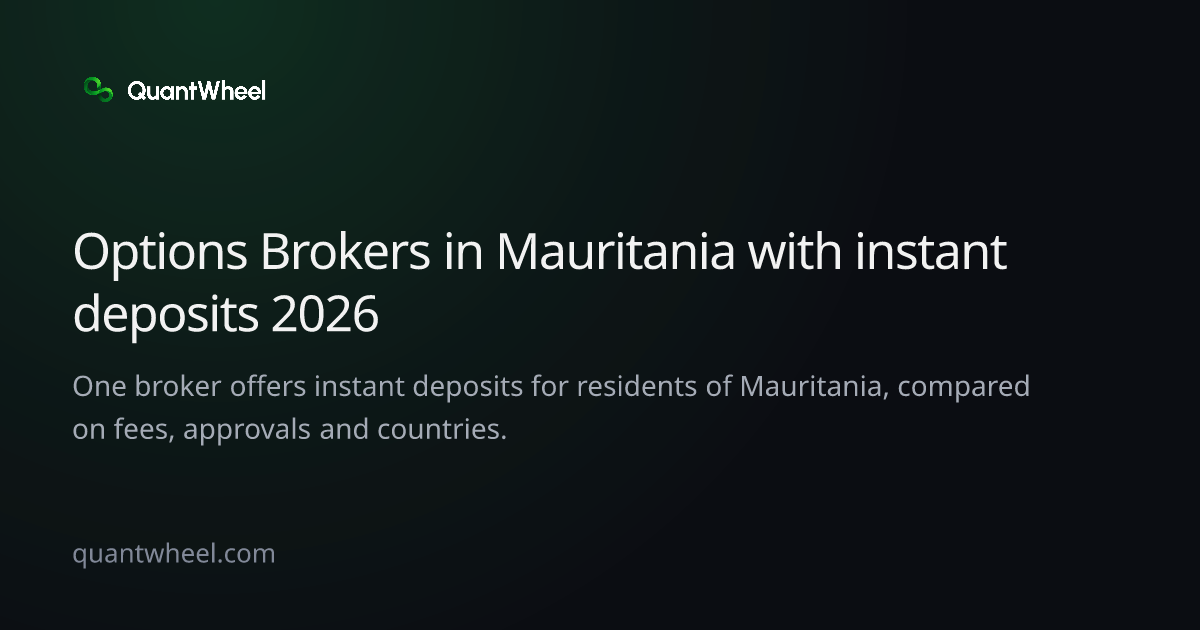The share card of Options brokers in Mauritania with instant deposits