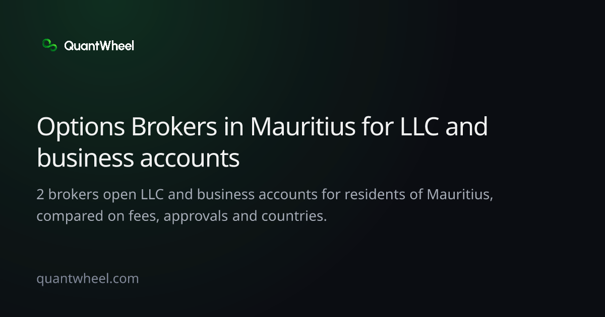 The share card of Options brokers in Mauritius for LLC and business accounts