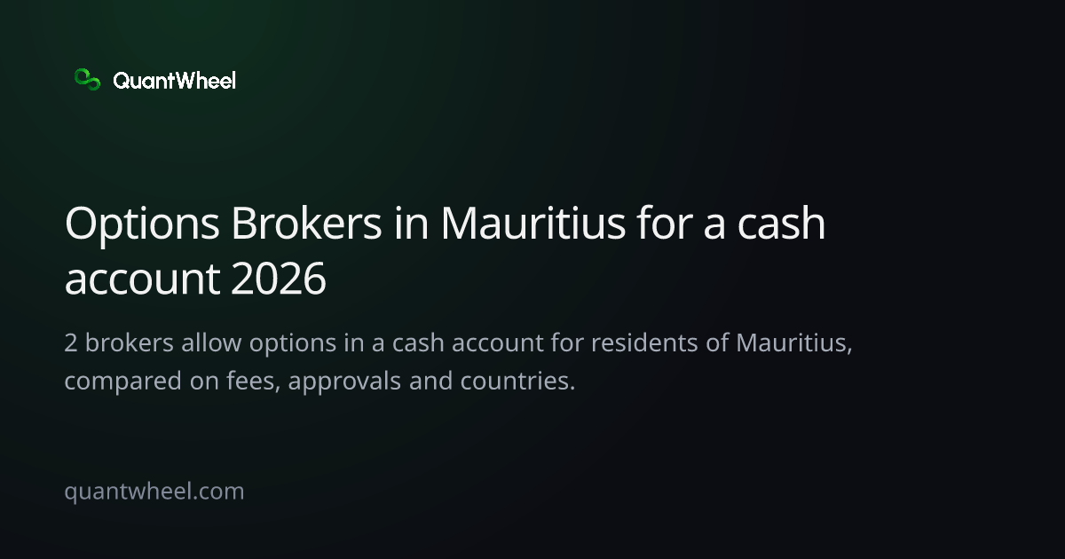 The share card of Options brokers in Mauritius for a cash account