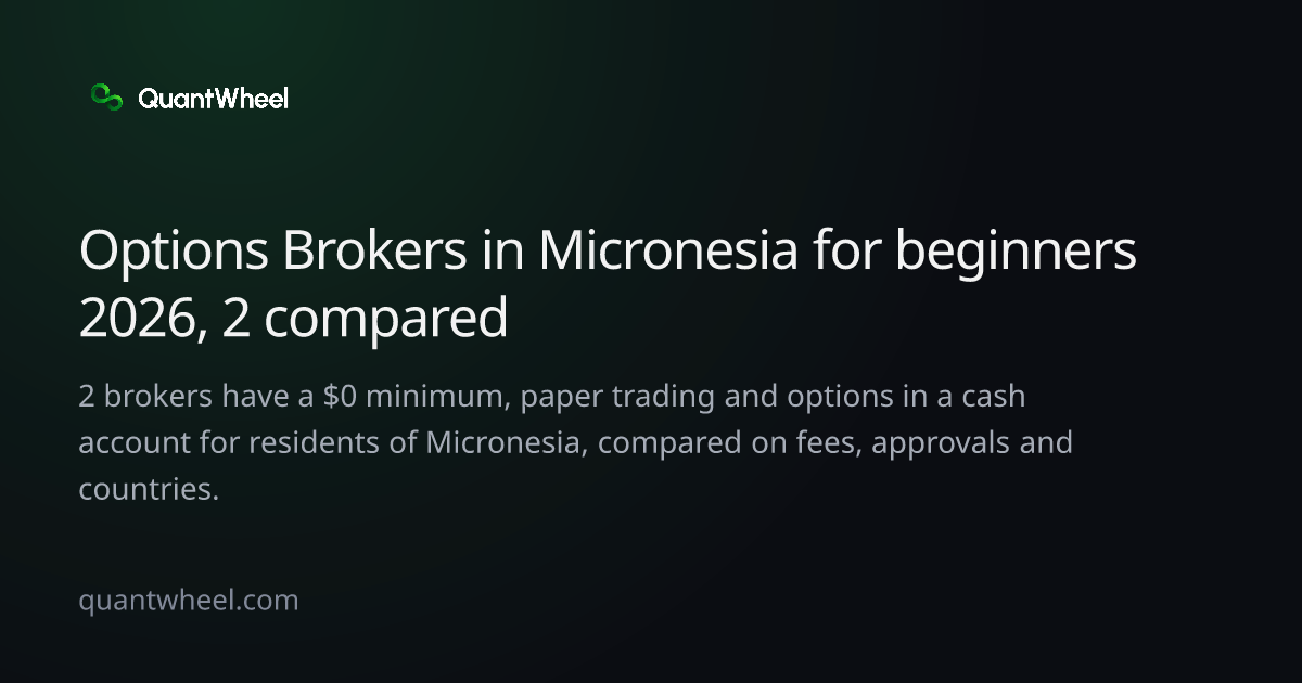 The share card of Options brokers in Micronesia for beginners