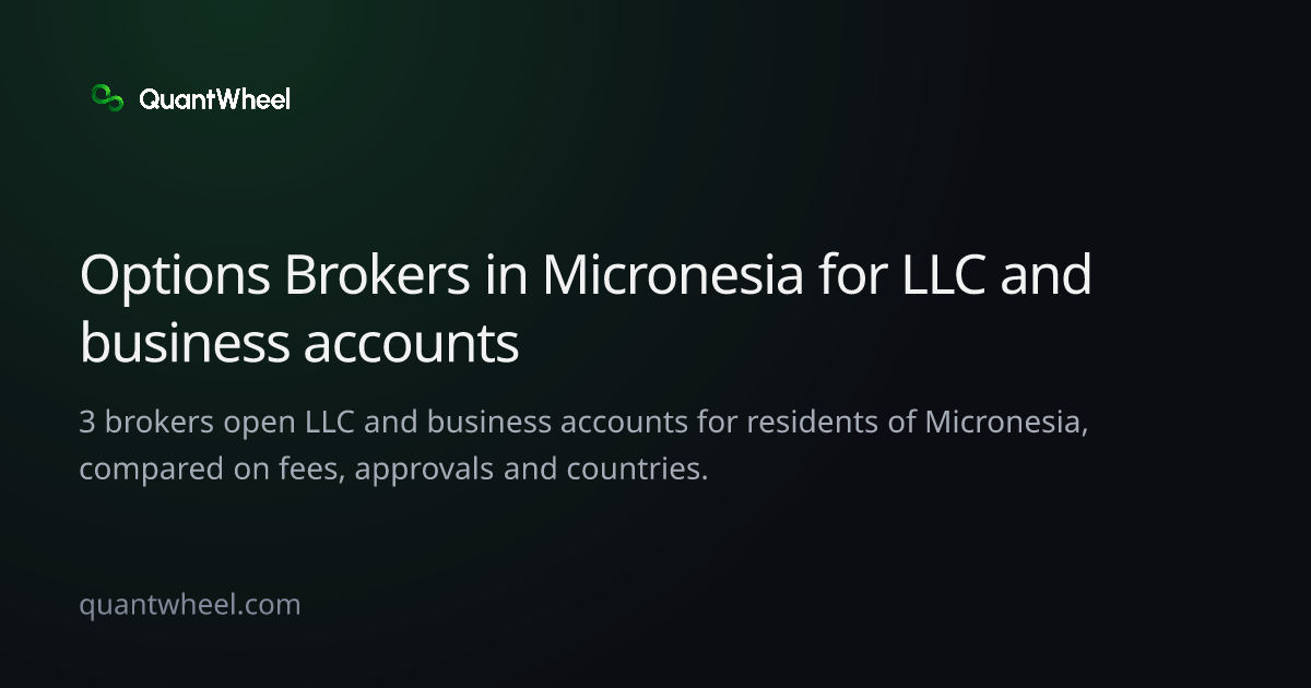 The share card of Options brokers in Micronesia for LLC and business accounts